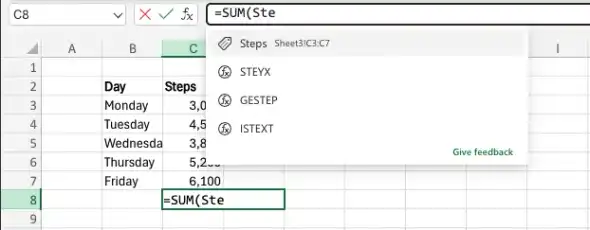 Use Range Named in a SUM function