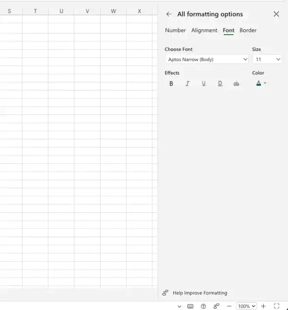 Options Format Format cells | Excel Insights