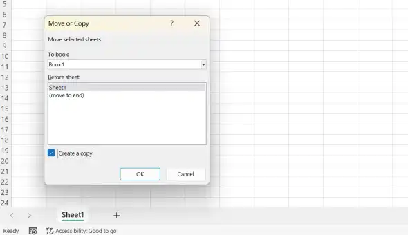 Copy a worksheet