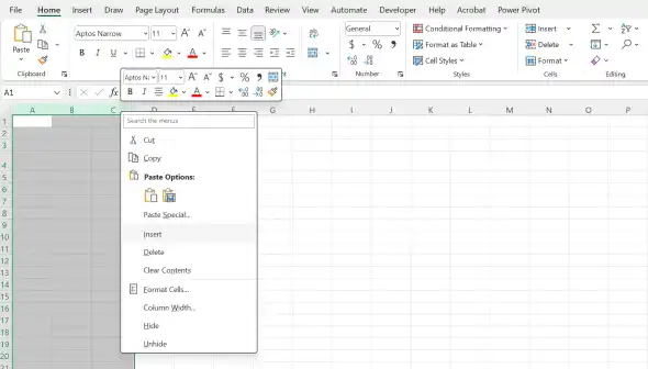 Insert multiple columns
