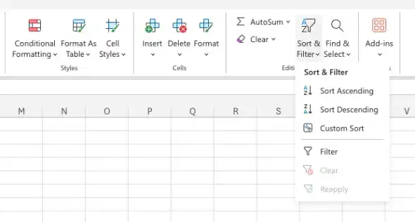 Sort Worksheet Data | Excel Insights
