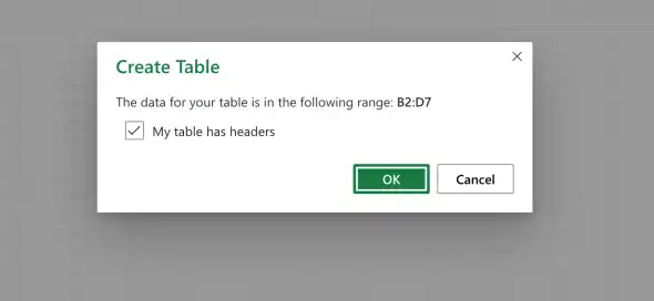 Add a column or row to an Excel table