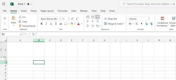Change the width of a column or the height of a row